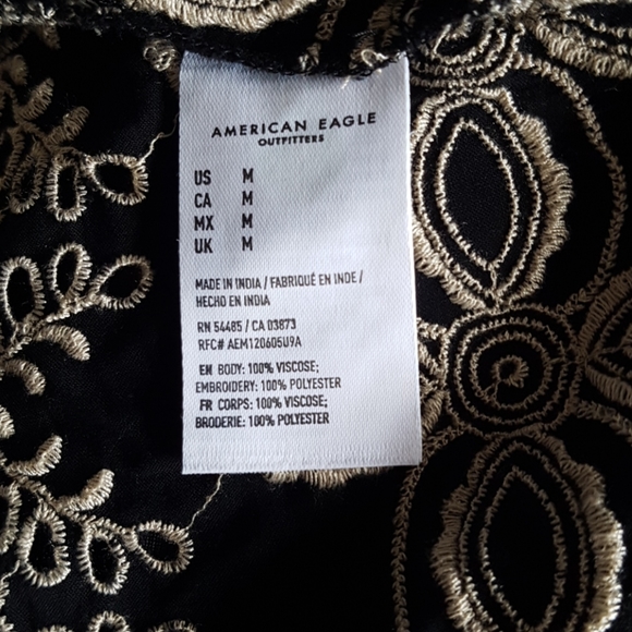 American Eagle Outfitters Eyelit Black Tank Size M - Picture 7 of 9